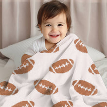 Load image into Gallery viewer, Kids Baby Football Pattern Throw Blanket: FOOTBALL / ONE SIZE
