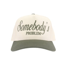 Load image into Gallery viewer, Somebody&#39;s Problem C.C Embroidered Trucker Hat TCM0002: Olive
