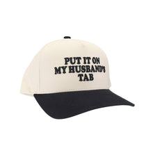 Load image into Gallery viewer, Put It On My Husband&#39;s Tab Puff Embroidered C.C Trucker Hat TCM0050: Black
