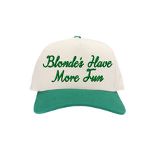 Load image into Gallery viewer, Blondes Have More Fun C.C Embroidered Trucker Hat TCM0002: Green
