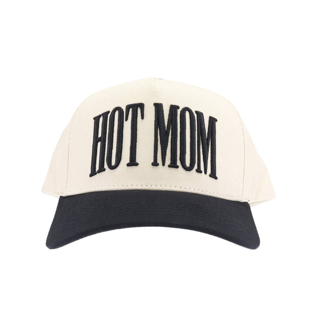 Hot Mom C.C Puff Embroidered Tucker Hat TCM0040: Black