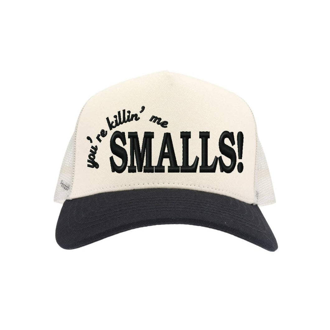 Killin Me Smalls C.C Embroidered Trucker Hat TCM0006: Black/Cream