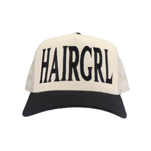 Load image into Gallery viewer, HAIRGRL C.C Embroidered Trucker Hat TCM0006: Black/Cream
